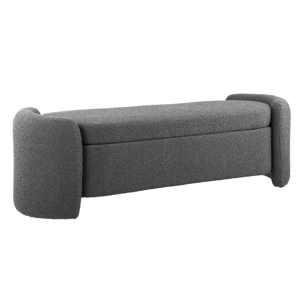 Nebula Boucle Upholstered Bench by Modway