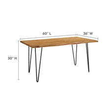 Load image into Gallery viewer, Ardor 60&quot; Live Edge Acacia Wood Acacia Wood Dining Table by Modway
