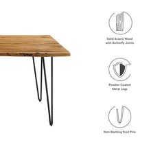 Load image into Gallery viewer, Ardor 74&quot; Live Edge Acacia Wood Acacia Wood Dining Table by Modway
