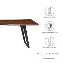 Load image into Gallery viewer, Viggo 96&quot; Live Edge Acacia Wood Acacia Wood Dining Table by Modway

