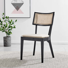Load image into Gallery viewer, Caledonia Fabric Upholstered Wood Dining Chair Set of 2 by Modway
