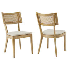 Load image into Gallery viewer, Caledonia Fabric Upholstered Wood Dining Chair Set of 2 by Modway
