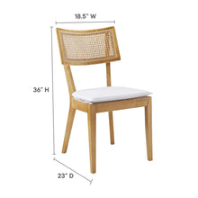 Load image into Gallery viewer, Caledonia Fabric Upholstered Wood Dining Chair Set of 2 by Modway
