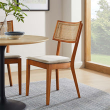 Load image into Gallery viewer, Caledonia Fabric Upholstered Wood Dining Chair Set of 2 by Modway
