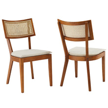 Load image into Gallery viewer, Caledonia Fabric Upholstered Wood Dining Chair Set of 2 by Modway
