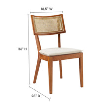 Load image into Gallery viewer, Caledonia Fabric Upholstered Wood Dining Chair Set of 2 by Modway
