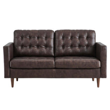 Load image into Gallery viewer, Exalt Tufted Leather Loveseat by Modway
