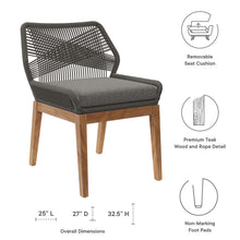 Load image into Gallery viewer, Wellspring 5-Piece Outdoor Patio Teak Wood Dining Set by Modway
