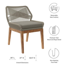 Load image into Gallery viewer, Wellspring 5-Piece Outdoor Patio Teak Wood Dining Set by Modway
