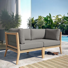 Load image into Gallery viewer, Clearwater Outdoor Patio Teak Wood Loveseat by Modway
