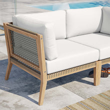 Load image into Gallery viewer, Clearwater Outdoor Patio Teak Wood Loveseat by Modway
