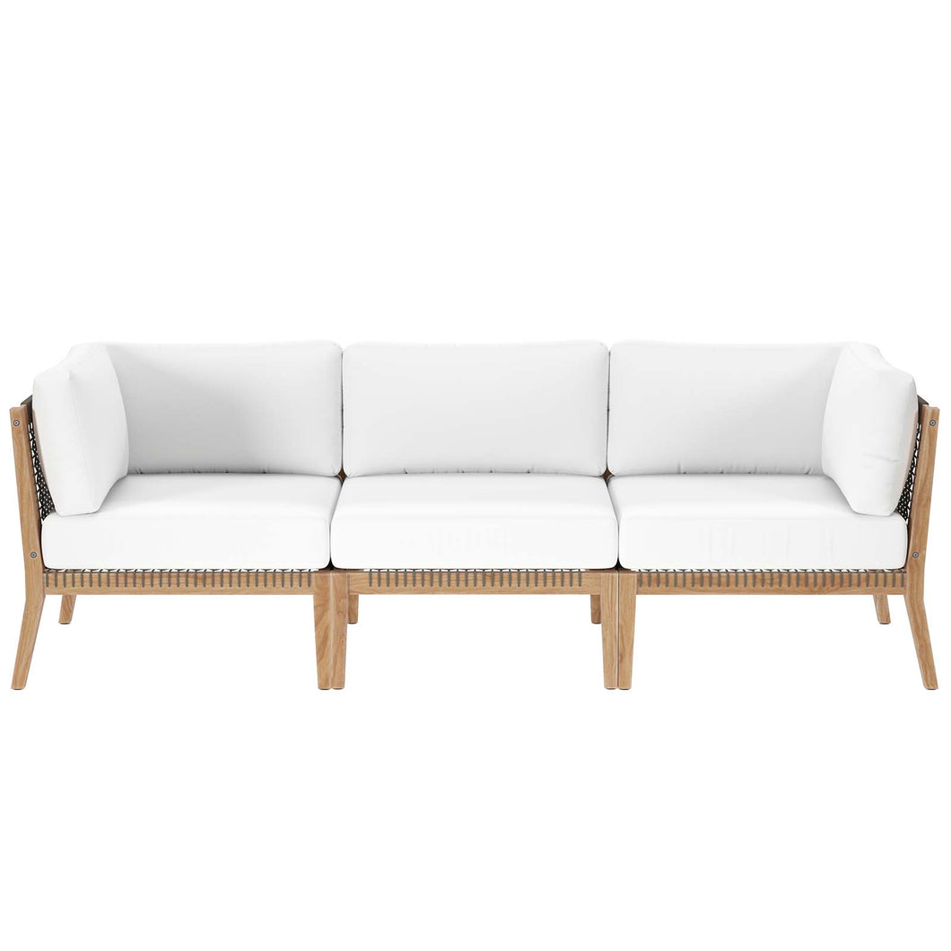 Clearwater Outdoor Patio Teak Wood Sofa by Modway