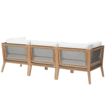 Load image into Gallery viewer, Clearwater Outdoor Patio Teak Wood Sofa by Modway
