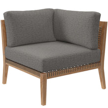 Load image into Gallery viewer, Clearwater 4-Piece Outdoor Patio Teak Wood Sectional Sofa by Modway
