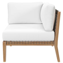 Load image into Gallery viewer, Clearwater 6-Piece Outdoor Patio Teak Wood Sectional Sofa by Modway
