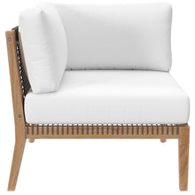 Load image into Gallery viewer, Clearwater 6-Piece Outdoor Patio Teak Wood Sectional Sofa by Modway
