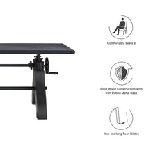 Load image into Gallery viewer, Genuine 60&quot; Crank Adjustable Height Dining Table and Computer Desk by Modway
