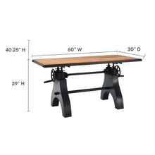 Load image into Gallery viewer, Genuine 60&quot; Crank Adjustable Height Dining Table and Computer Desk
