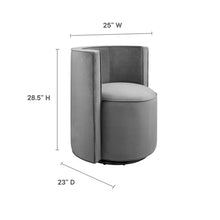 Load image into Gallery viewer, Della Performance Velvet Fabric Swivel Chair by Modway
