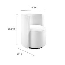 Load image into Gallery viewer, Della Performance Velvet Fabric Swivel Chair by Modway
