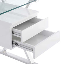 Load image into Gallery viewer, Sector 56&quot; Glass Top Glass Office Desk by Modway
