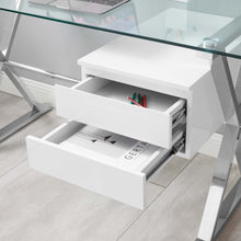 Load image into Gallery viewer, Sector 56&quot; Glass Top Glass Office Desk by Modway
