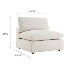 Load image into Gallery viewer, Commix Down Filled Overstuffed Boucle Fabric Armless Chair by Modway
