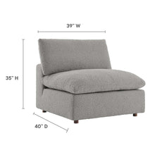 Load image into Gallery viewer, Commix Down Filled Overstuffed Boucle Fabric Armless Chair by Modway
