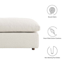 Load image into Gallery viewer, Commix Down Filled Overstuffed Boucle Fabric Ottoman by Modway
