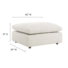 Load image into Gallery viewer, Commix Down Filled Overstuffed Boucle Fabric Ottoman by Modway
