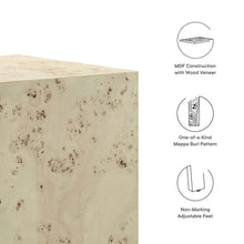 Load image into Gallery viewer, Cosmos 16&quot; Square Burl Wood Side Table by Modway
