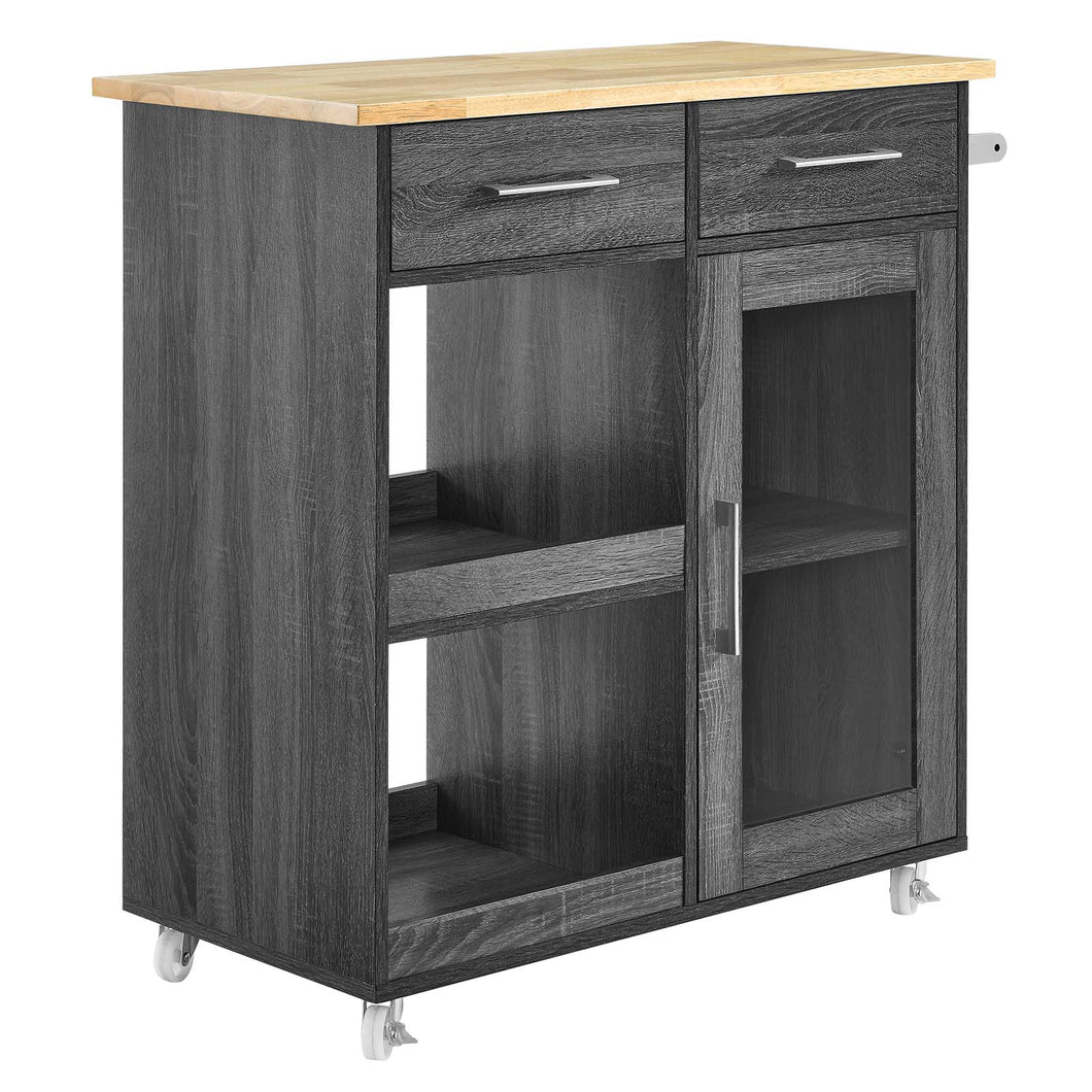 Culinary Kitchen Cart With Towel Bar by Modway