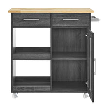 Load image into Gallery viewer, Culinary Kitchen Cart With Towel Bar by Modway
