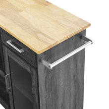 Load image into Gallery viewer, Culinary Kitchen Cart With Towel Bar by Modway

