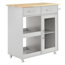Load image into Gallery viewer, Culinary Kitchen Cart With Towel Bar by Modway
