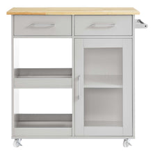 Load image into Gallery viewer, Culinary Kitchen Cart With Towel Bar by Modway
