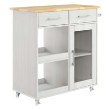 Load image into Gallery viewer, Culinary Kitchen Cart With Towel Bar by Modway
