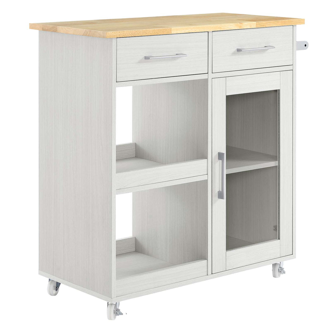 Culinary Kitchen Cart With Towel Bar by Modway