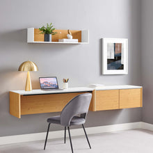 Load image into Gallery viewer, Kinetic 49&quot; Wall-Mount Office Desk With Cabinet and Shelf by Modway
