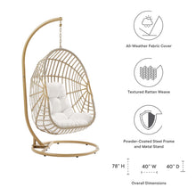Load image into Gallery viewer, Amalie Wicker Rattan Outdoor Patio Rattan Swing Chair by Modway
