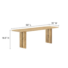 Load image into Gallery viewer, Amistad 58&quot; Wood Bench by Modway
