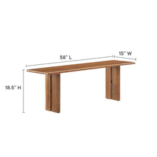 Load image into Gallery viewer, Amistad 58&quot; Wood Bench by Modway
