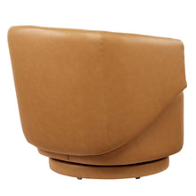 Load image into Gallery viewer, Celestia Vegan Leather Fabric and Wood Swivel Chair by Modway
