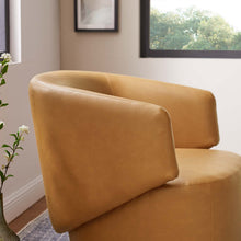 Load image into Gallery viewer, Celestia Vegan Leather Fabric and Wood Swivel Chair by Modway

