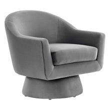 Load image into Gallery viewer, Astral Performance Velvet Fabric and Wood Swivel Chair by Modway

