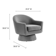 Load image into Gallery viewer, Astral Performance Velvet Fabric and Wood Swivel Chair by Modway
