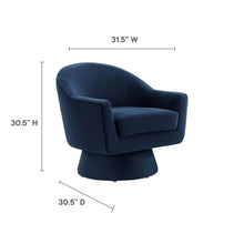 Load image into Gallery viewer, Astral Performance Velvet Fabric and Wood Swivel Chair by Modway
