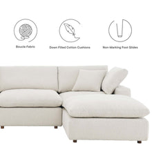 Load image into Gallery viewer, Commix 5-Piece Down Filled Overstuffed Boucle Fabric Sectional Sofa by Modway
