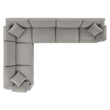 Load image into Gallery viewer, Commix 6-Piece Down Filled Overstuffed Boucle Fabric Sectional Sofa by Modway
