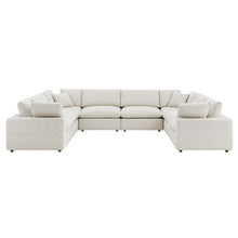 Load image into Gallery viewer, Commix 8-Piece Down Filled Overstuffed Boucle Fabric Sectional Sofa by Modway
